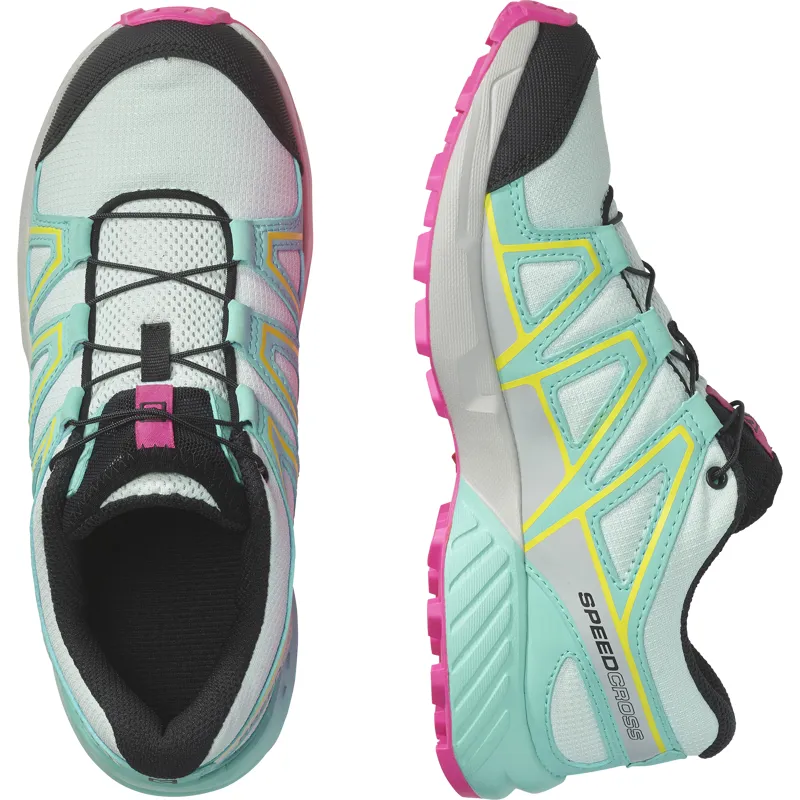 Salomon Speedcross Junior Trail Running Shoe in Bleached Aqua/Blue Radiance/Lunar Rock-2